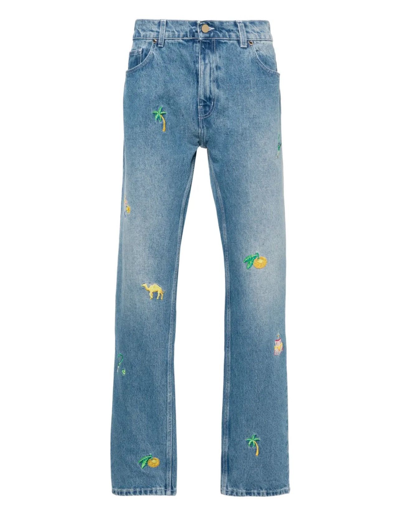 Casablanca Casablanca embroidered-design straight-leg jeans Size 38 Size US 38 / EU 54 - 1 Thumbnail