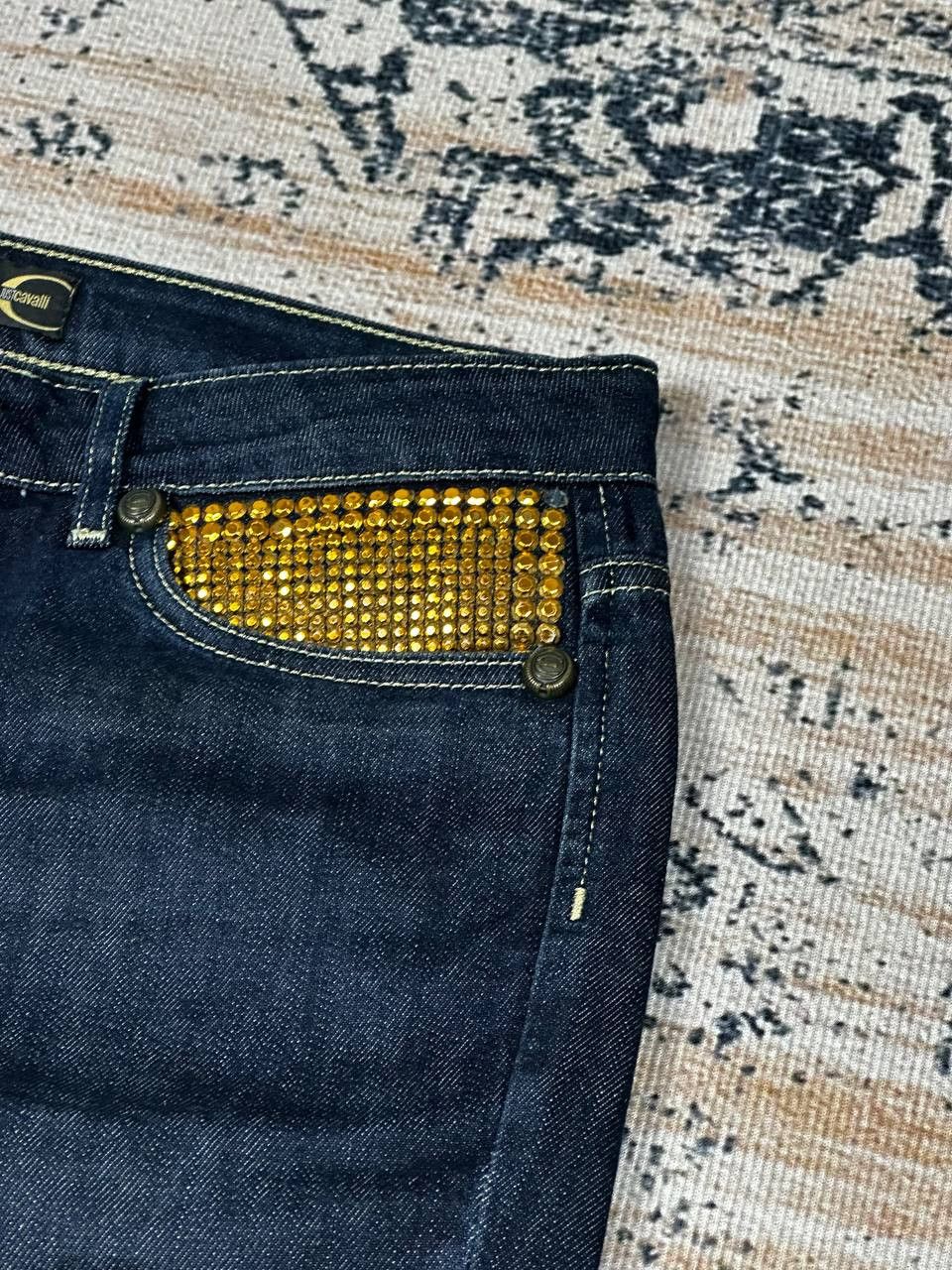 Just Cavalli Vintage Slim Just Cavalli Jeans Rhinestone Y2K Size 29" - 5 Thumbnail