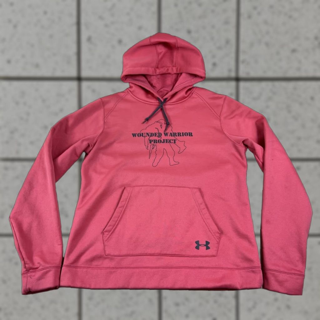 Under Armour Under Armour Hoodie Womens Pullover Pink Sweatshirt Hooded Pockets Wounded Warrior Size L Size L / US 10 / IT 46 - 1 Thumbnail