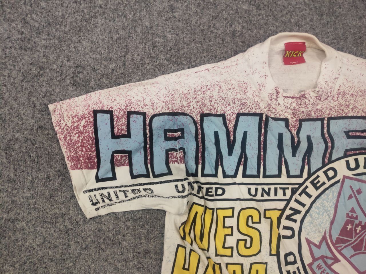 Vintage Vintage 90's Kick Logo West Ham United F.C. Football T Shirt Size US S / EU 44-46 / 1 - 4 Thumbnail