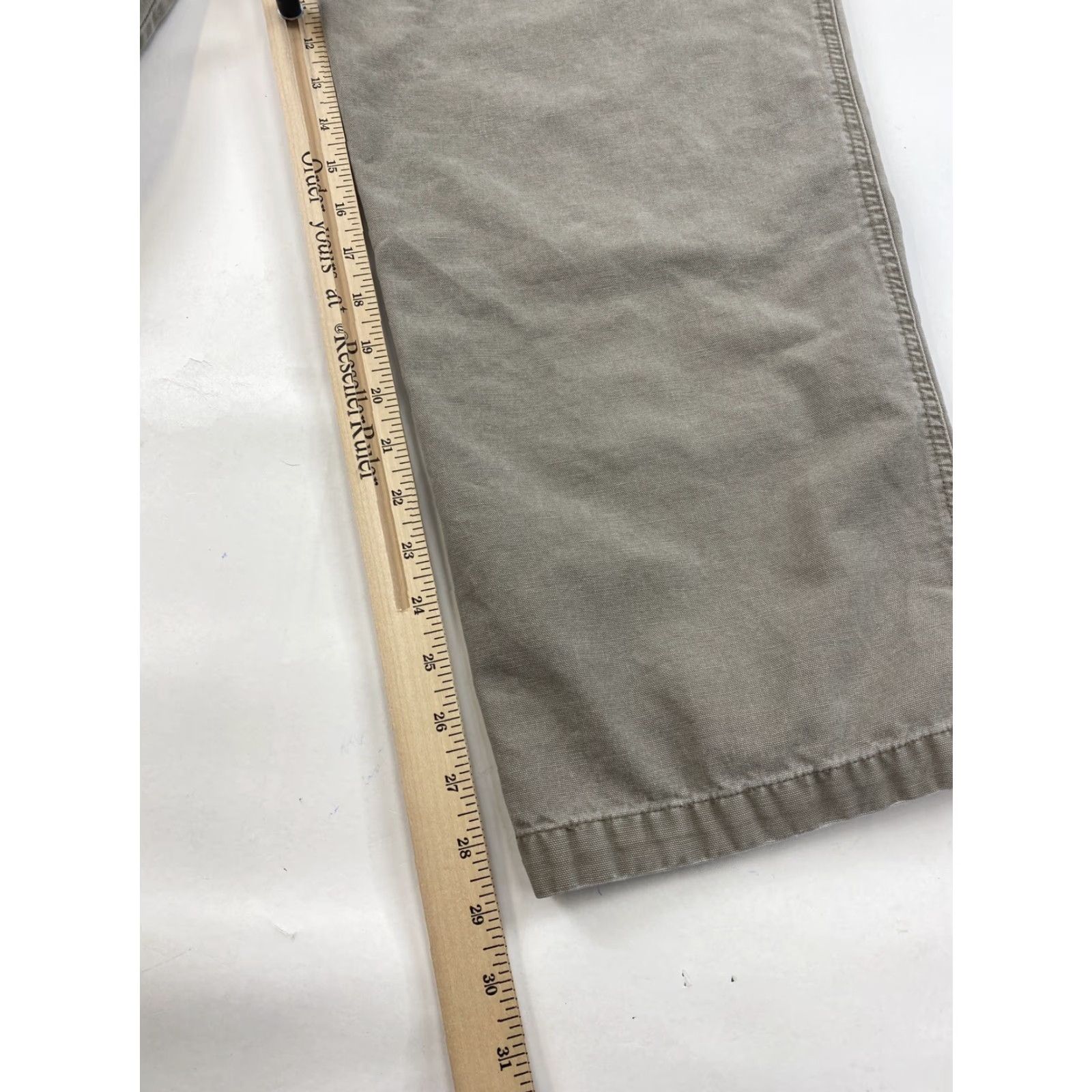 Vintage Columbia Pants Mens 36 Khaki Canvas Workwear Chino Cotton Regular Wide-Leg Pockets 29 Inseam Mens Size US 32 / EU 48 - 6 Thumbnail