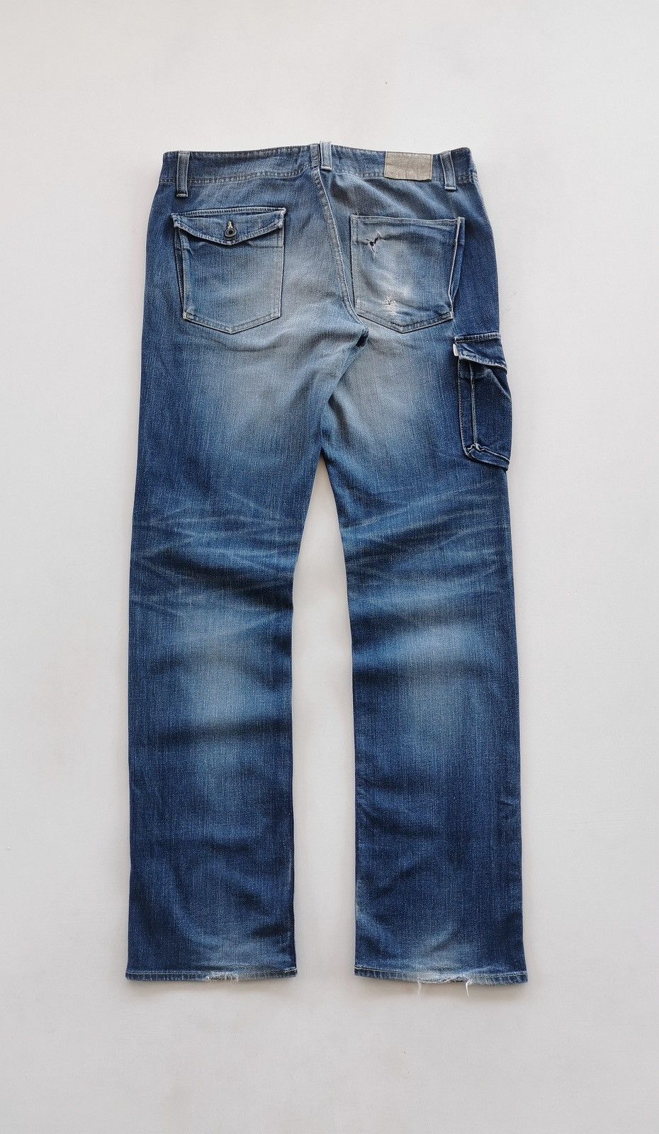 Johnbull Johnbull Japan Cargo Distressed Denim Jeans 21012 Size US 34 / EU 50 - 4 Thumbnail
