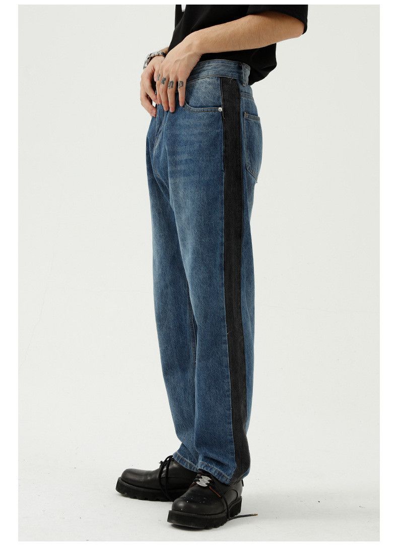 Japanese Brand × Jean Stitched trendy personality straight casual jeans Size US 32 / EU 48 - 2 Thumbnail