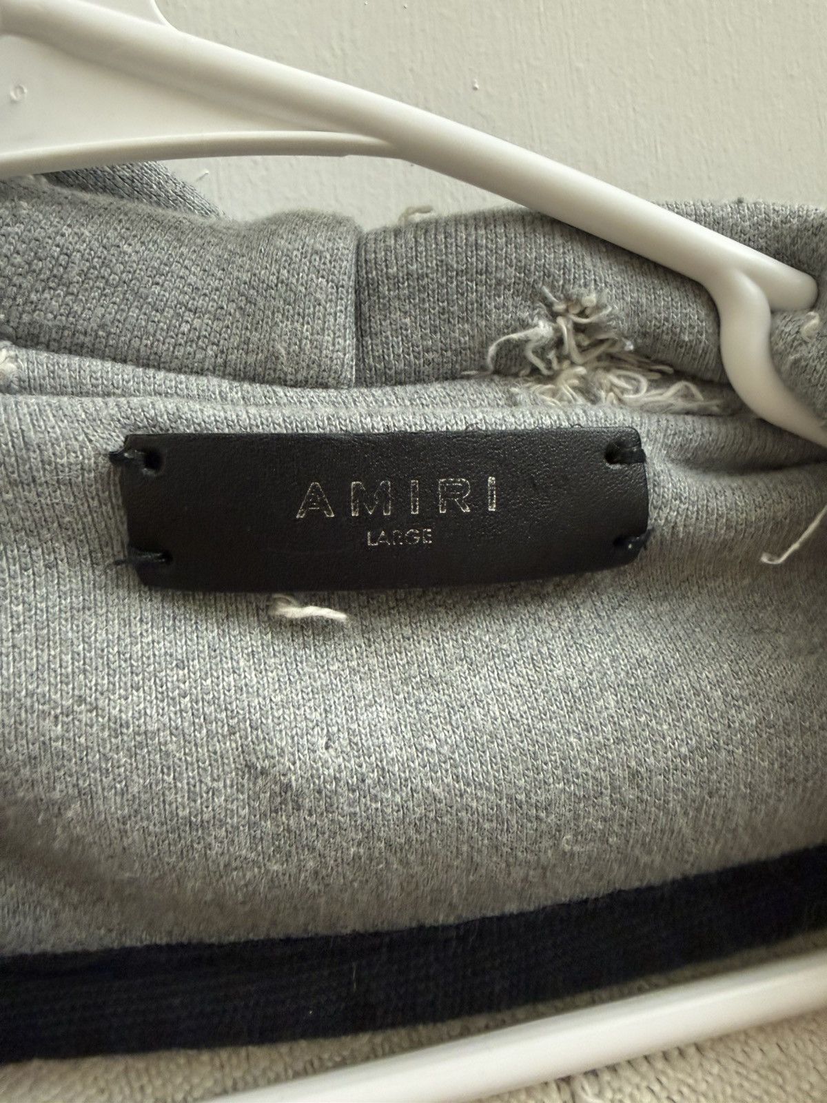 Amiri Grey Amiri Shotgun Distressed Hoodie Size US L / EU 52-54 / 3 - 2 Thumbnail