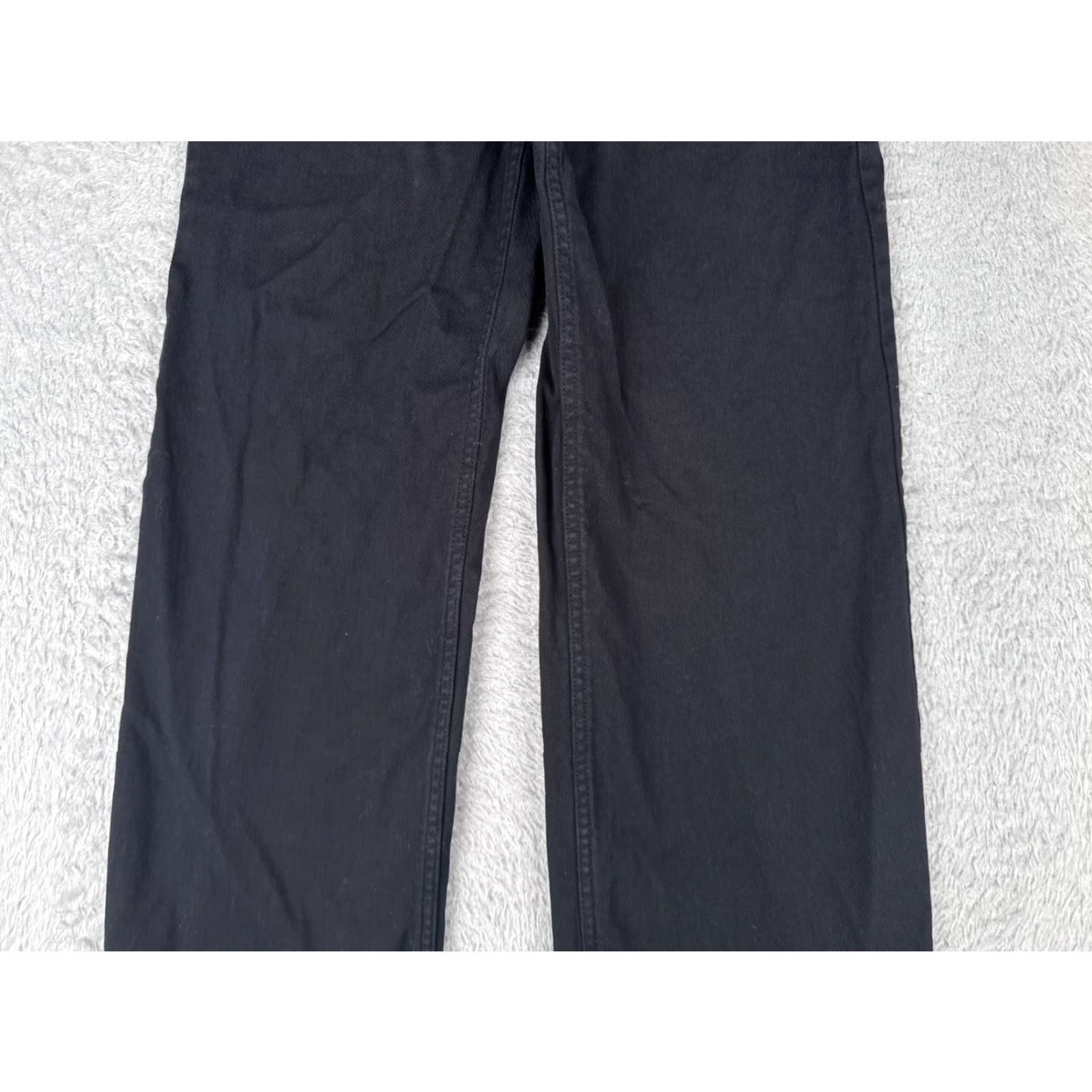 Vintage Divided Jeans Womens 2 Black Denim Wide Leg High Rise Cotton Blend Zip Fly 24x30 Size 26" / US 2 / IT 38 - 3 Thumbnail