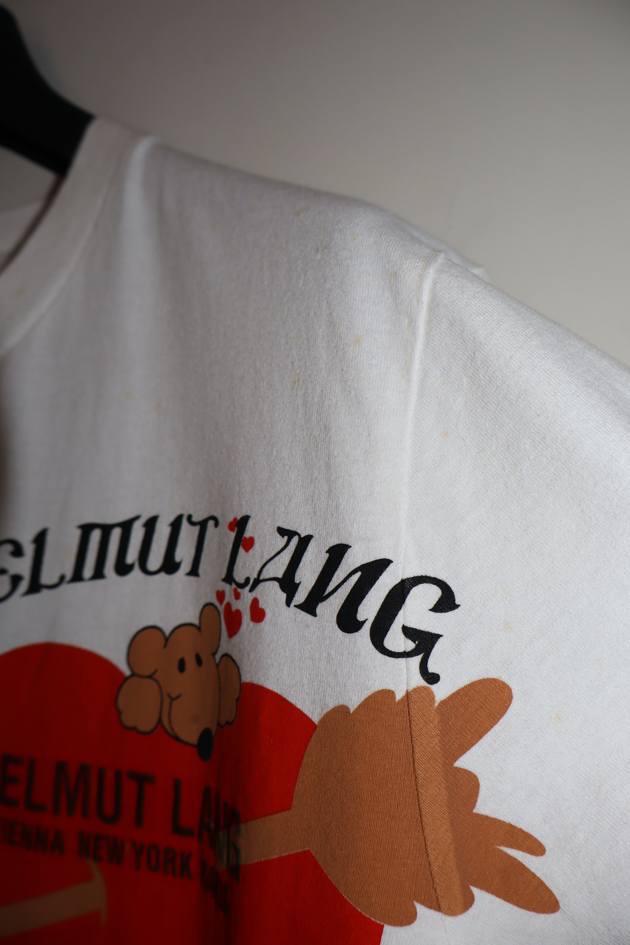 Helmut Lang Oversized teddy bear valentine t-shirt Size US M / EU 48-50 / 2 - 6 Thumbnail
