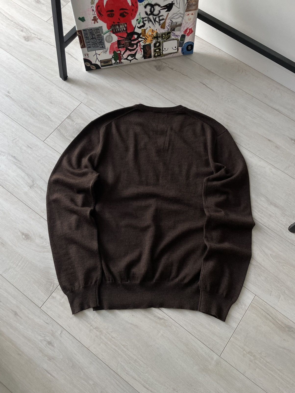 Polo Ralph Lauren Polo Ralph Lauren Brown Wool Sweater Vneck Pullover RARE Size US M / EU 48-50 / 2 - 4 Thumbnail