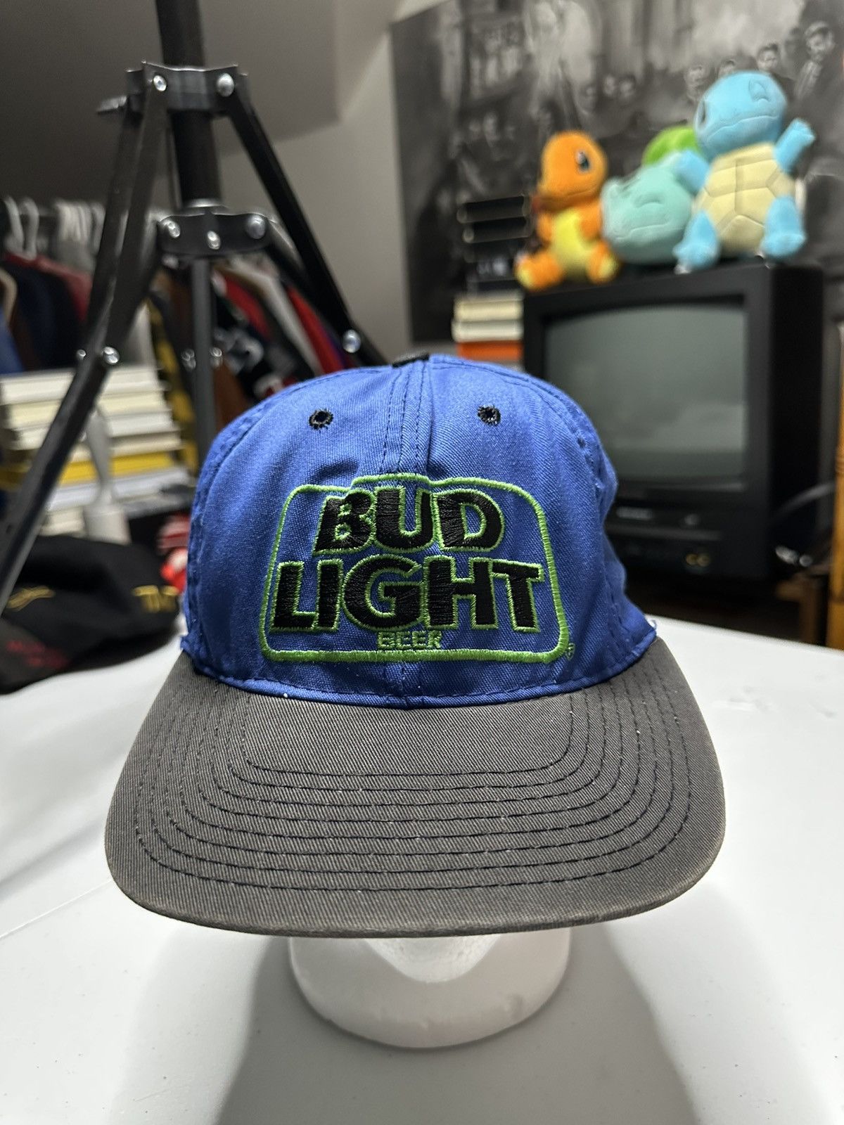 Budweiser Vintage 90s Bud light Beer promo SnapBack. Size ONE SIZE - 1 Thumbnail