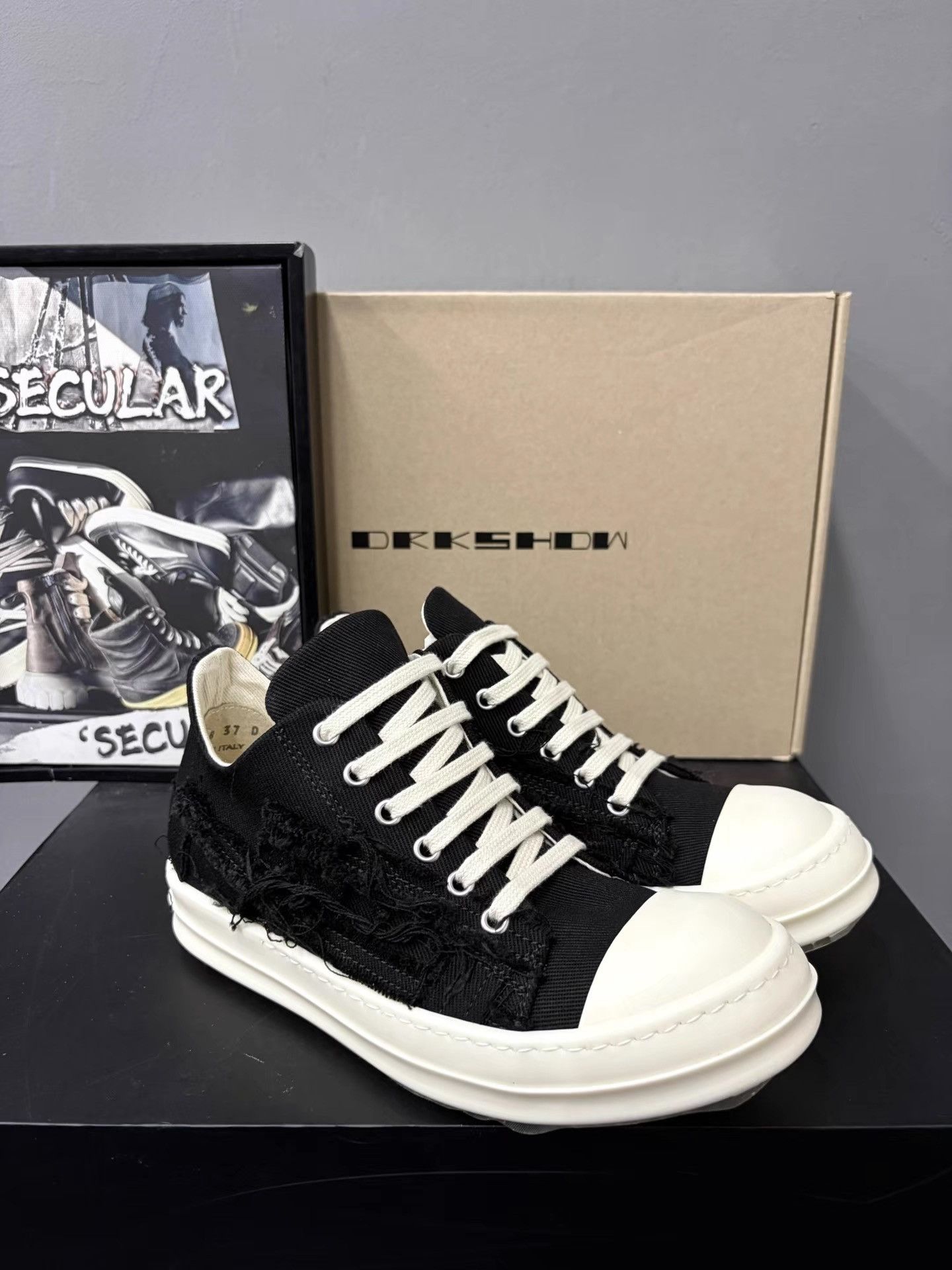 Rick Owens Rick Owens Drkshdw 26SS Destroyed Platform Sneakers K34 Size US 6 / IT 36 - 3 Thumbnail