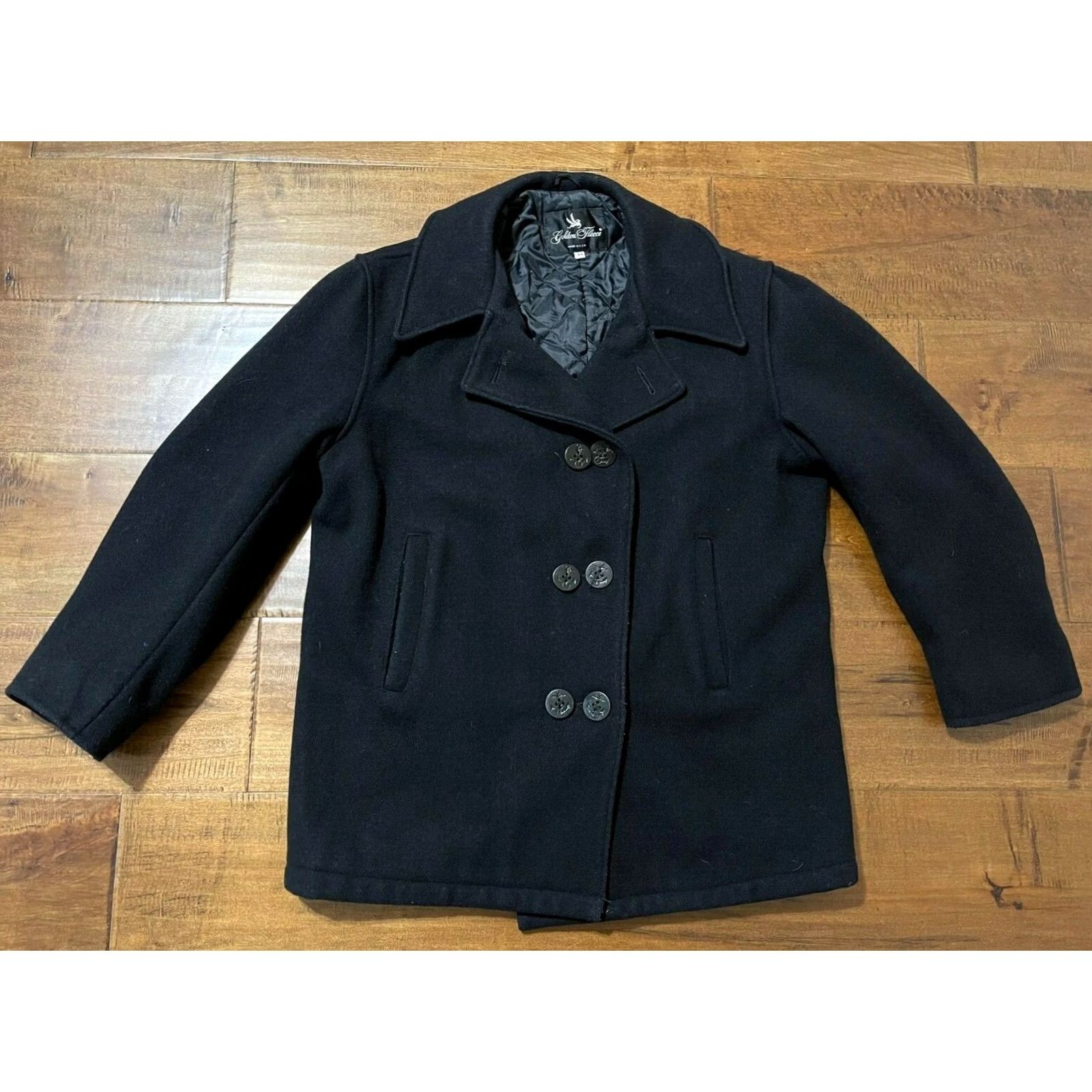 Vintage VINTAGE Golden Fleece Peacoat Navy Wool Over Dock USA Made Black 44 Men’s Pea Coat Size US S / EU 44-46 / 1 - 2 Thumbnail