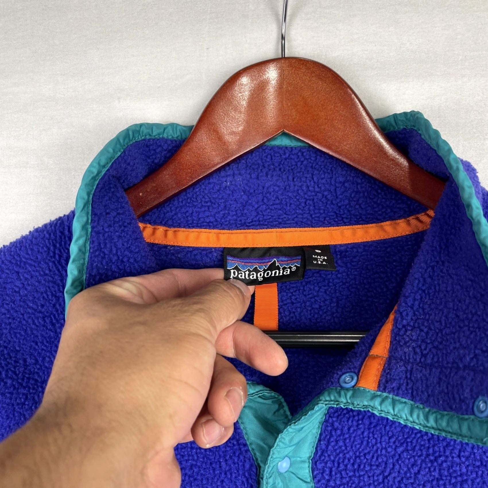 Patagonia VINTAGE Patagonia Snap-T Jacket Mens Small Synchilla Fleece Purple USA Size US S / EU 44-46 / 1 - 5 Thumbnail