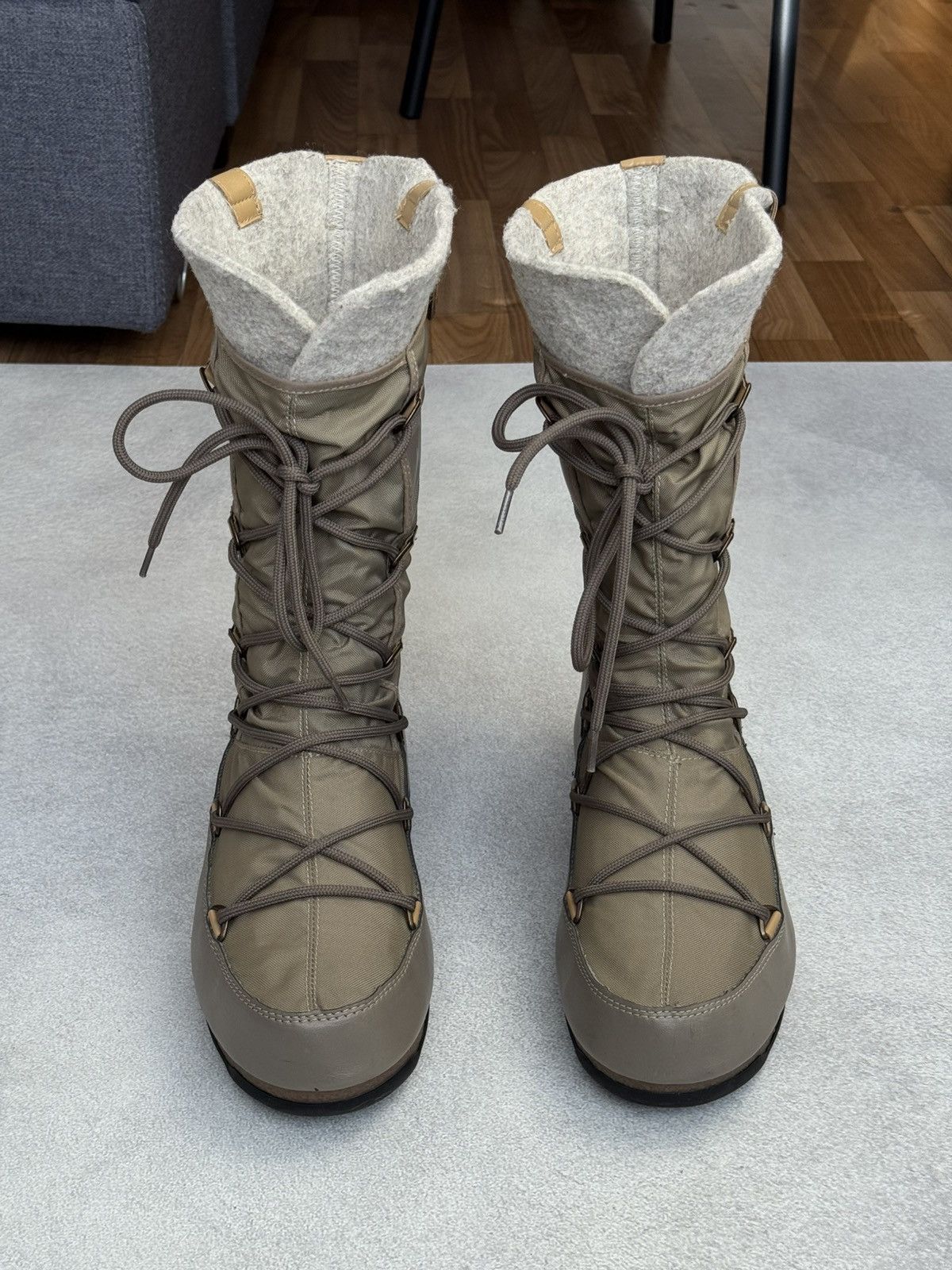 Moon Boot Vintage Moon Boot Waterproof Tecnica Olive nylon Boots 9-9,5 Size US 9 / IT 39 - 3 Thumbnail