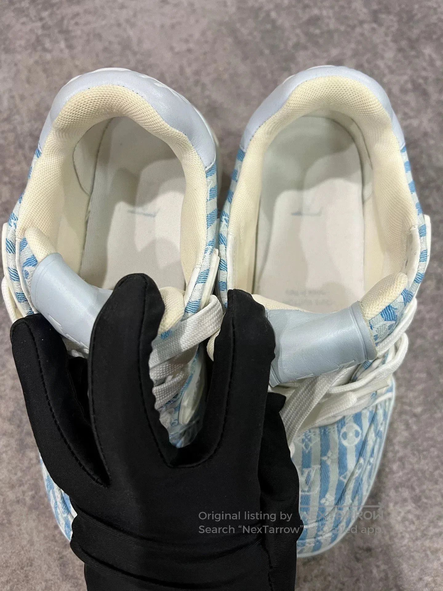 Louis Vuitton lv striped trainer shoes in blue. Size US 5 / EU 37 - 5 Thumbnail