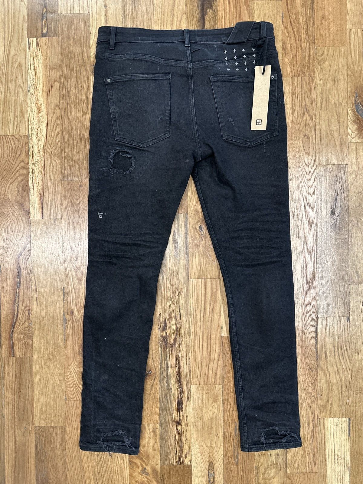 Ksubi Ksubi Knee Patch Black Denim Jeans Size 34 Size US 34 / EU 50 - 2 Thumbnail