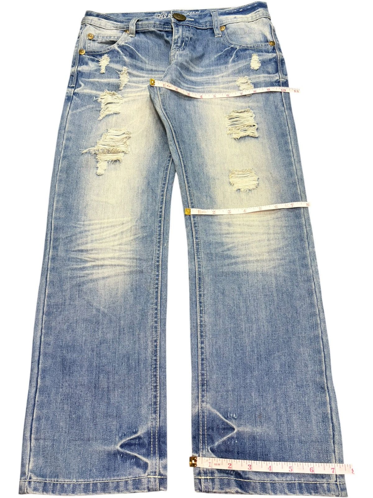 Ksubi Vintage Japanese Brand Bleached Faded Wash Distress Jeans Size 30" / US 8 / IT 44 - 8 Thumbnail