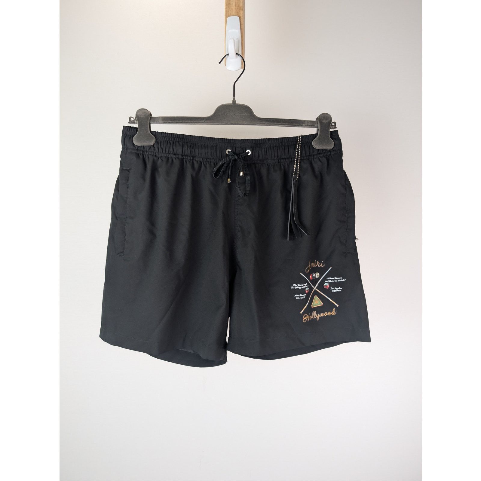 Amiri o1rshd1 Pool Cue Swim Trunk Shorts in Black Size US 36 / EU 52 - 9 Thumbnail