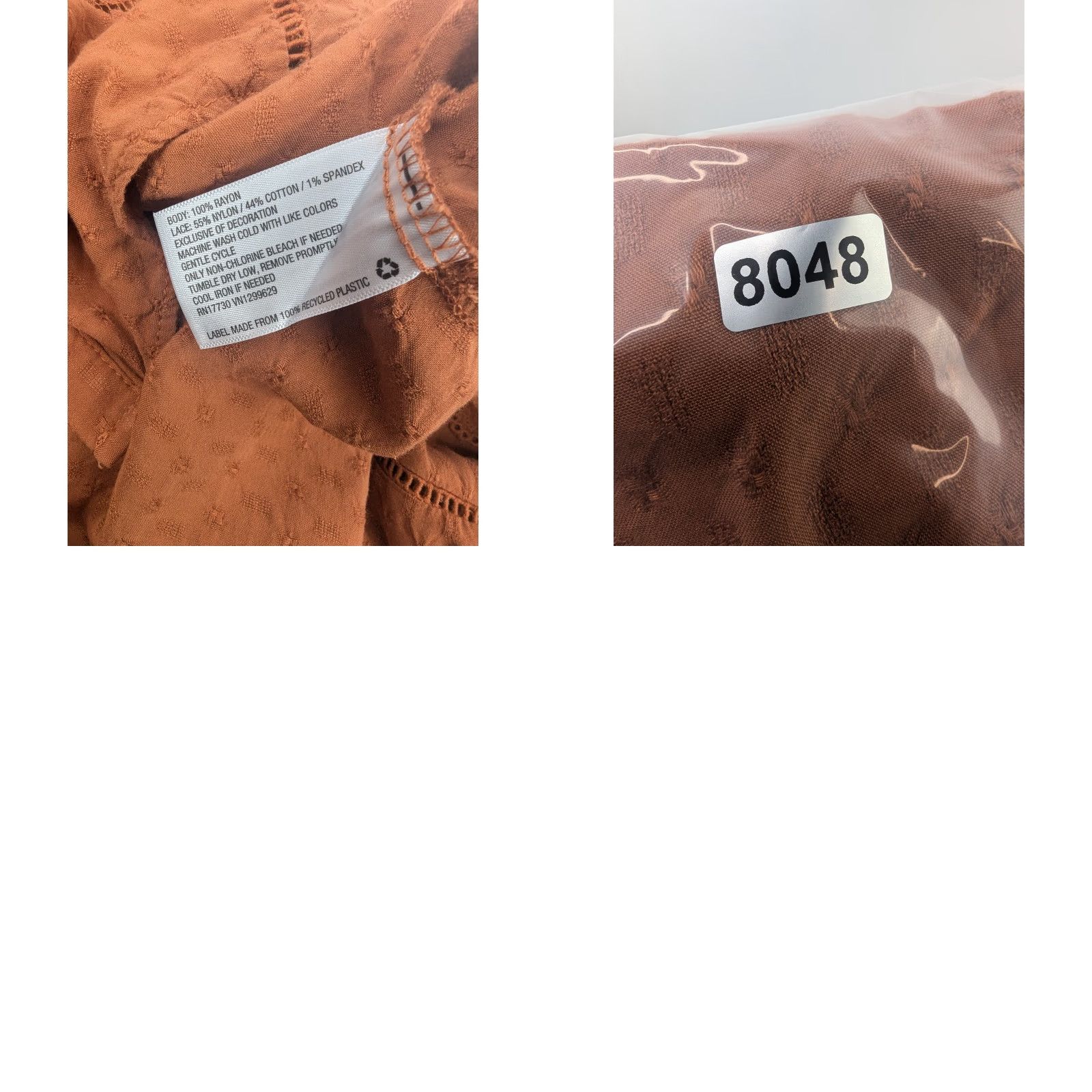 Vintage Knox Rose Blouse Women's Size L Balloon Sleeve Peasant Rayon Orange Venture Rust Boho Shirt Size L / US 10 / IT 46 - 9 Thumbnail