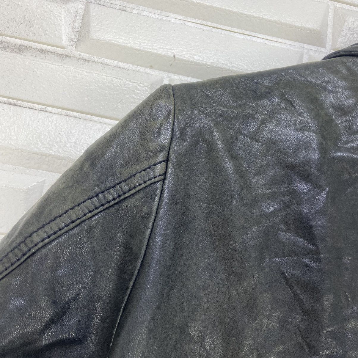 Ships Jet Blue Japanese Brand Ships Jet Blue Sheepskin Leather Jacket Size US XS / EU 42 / 0 - 13 Thumbnail