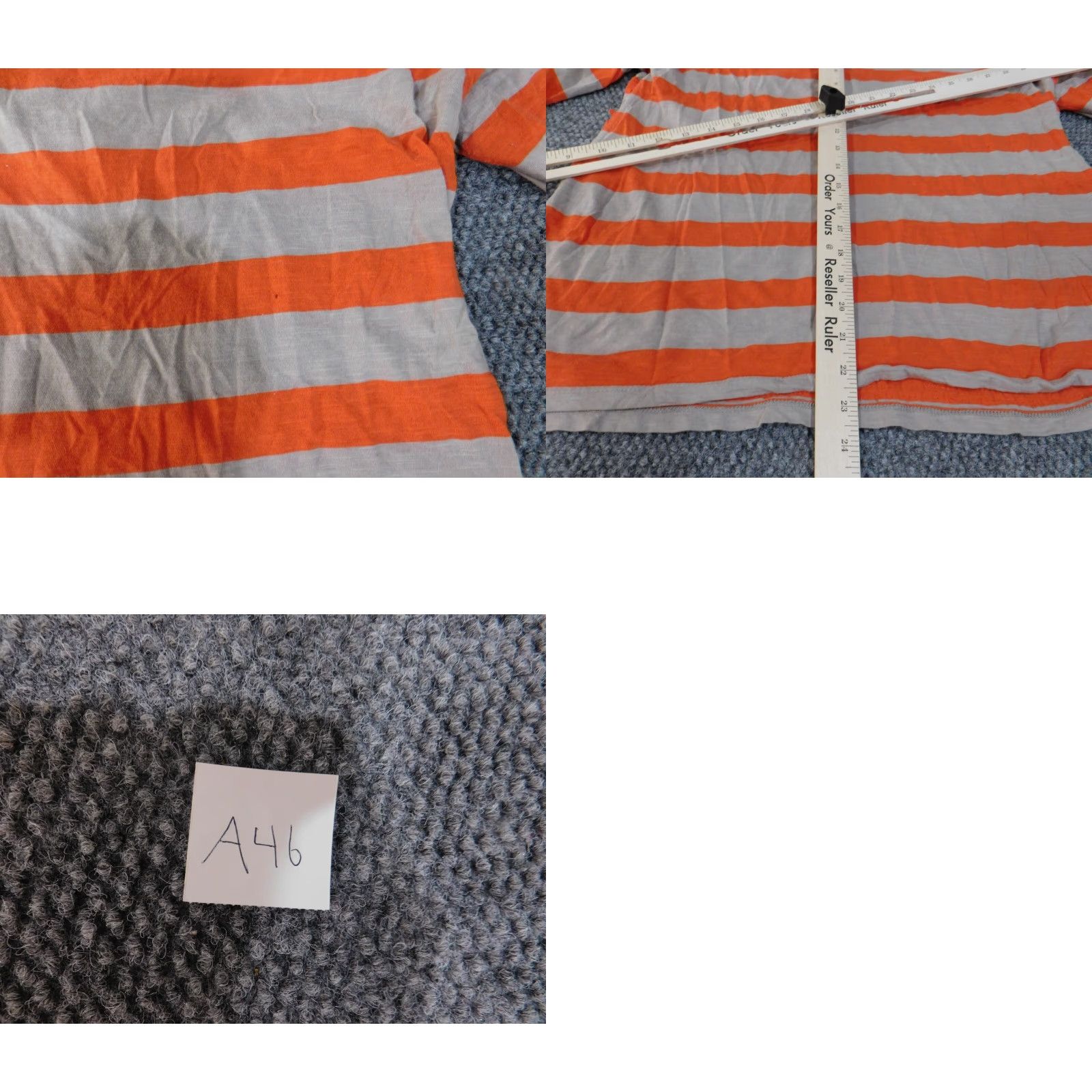 Ann Taylor Loft Ann Taylor Shirt Blouse Womens XL Orange Striped Beaded Knit Cotton Casual Long Sleeve Round Neck Pullover Basic Size XL / US 12-14 / IT 48-50 - 9 Thumbnail