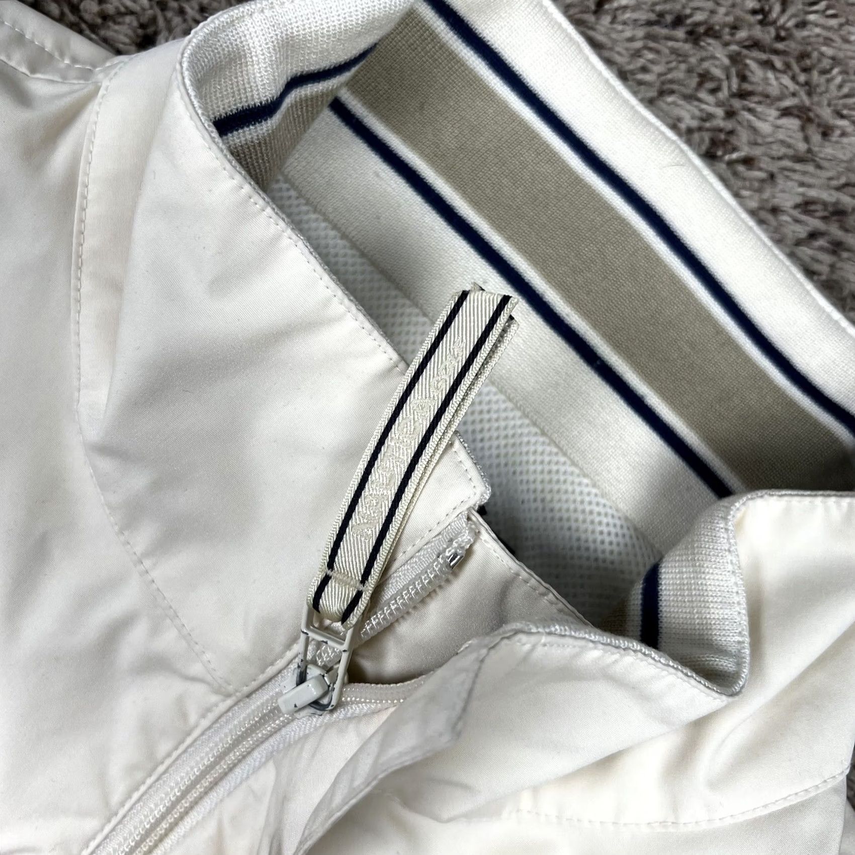 Nautica VINTAGE Nautica Full Zip Beige Lined Golf Jacket Logo Patch Mens XL Pockets Size US XL / EU 56 / 4 - 5 Thumbnail