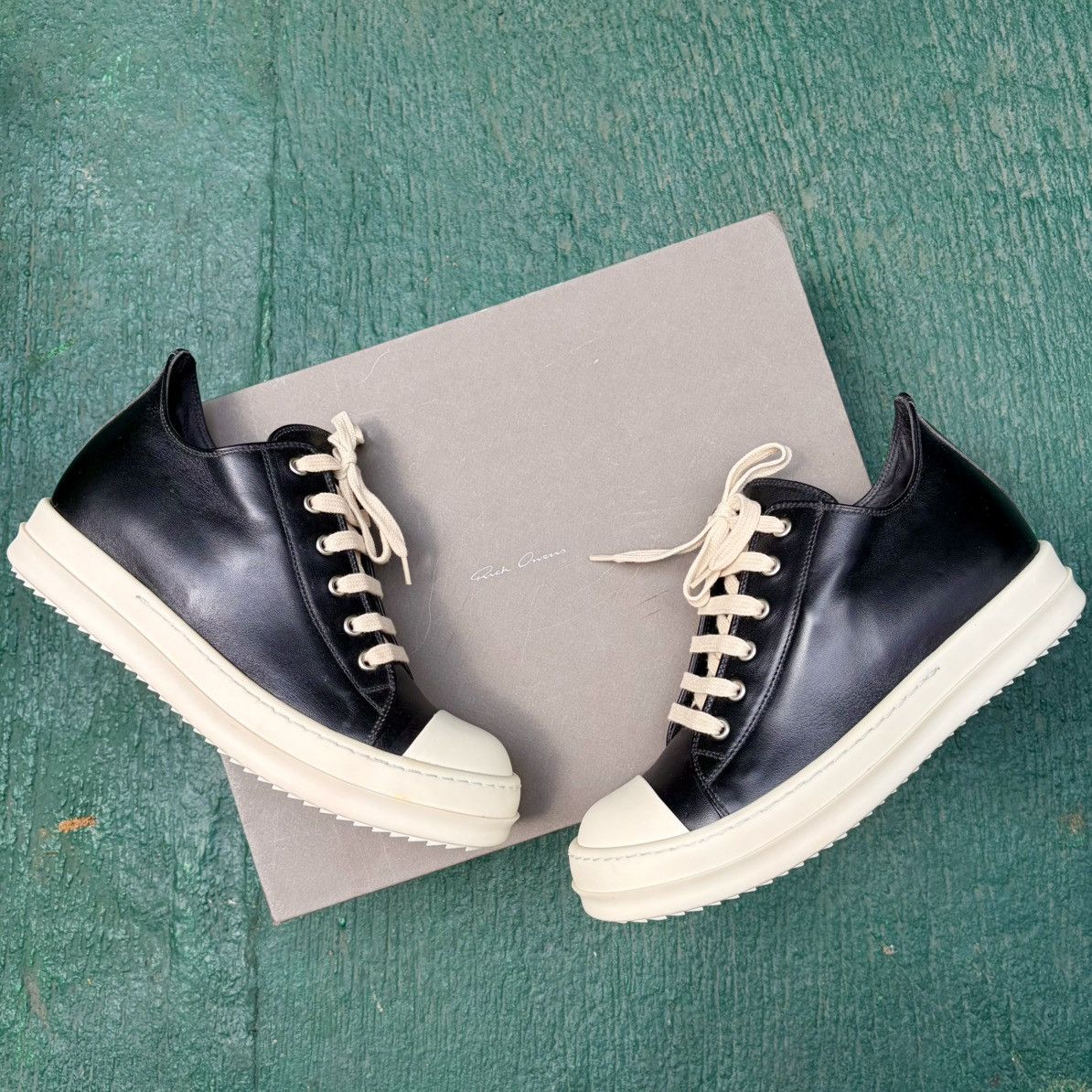 Rick Owens Rick Owens Mainline Leather Ramones Low Size US 6 / EU 39 - 17 Thumbnail