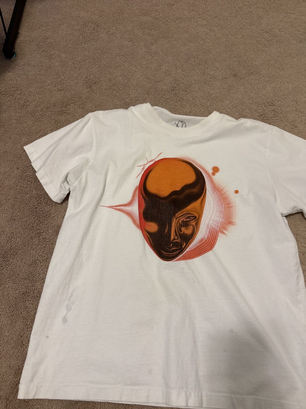 The Weeknd XO The Weeknd Dawn FM Mask Graphic T Shirt White Medium Size US L / EU 52-54 / 3 - 1 Thumbnail