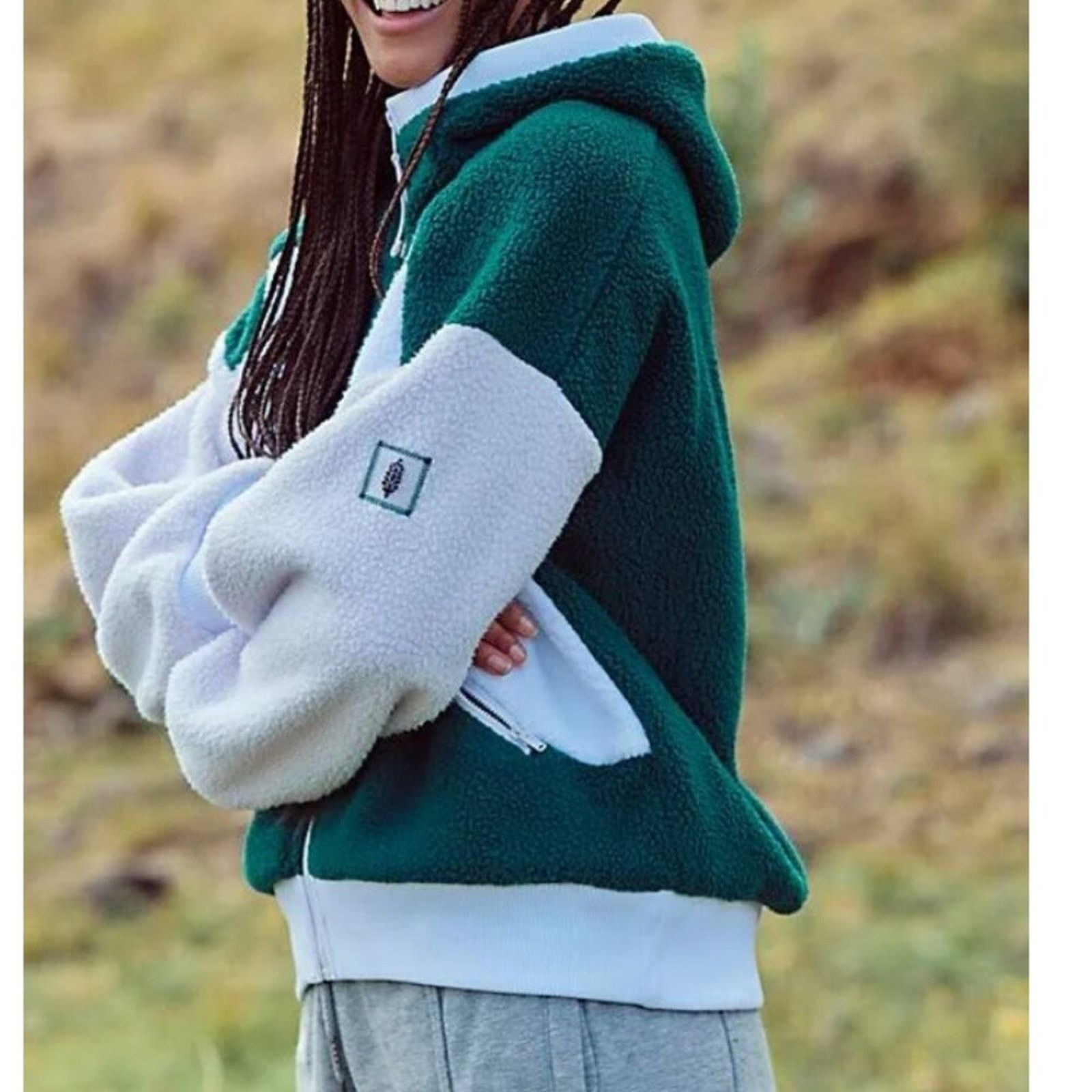 Free People NWT Free People Hit The Slopes Hoodie in Evergreen Combo Size S / US 4 / IT 40 - 2 Thumbnail