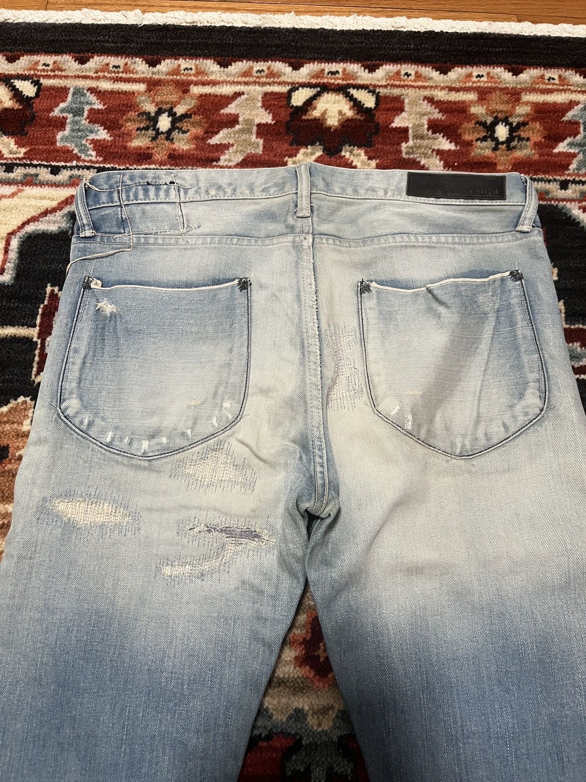 KURO Kuro Selvedge Distressed Jeans Size US 33 - 5 Thumbnail