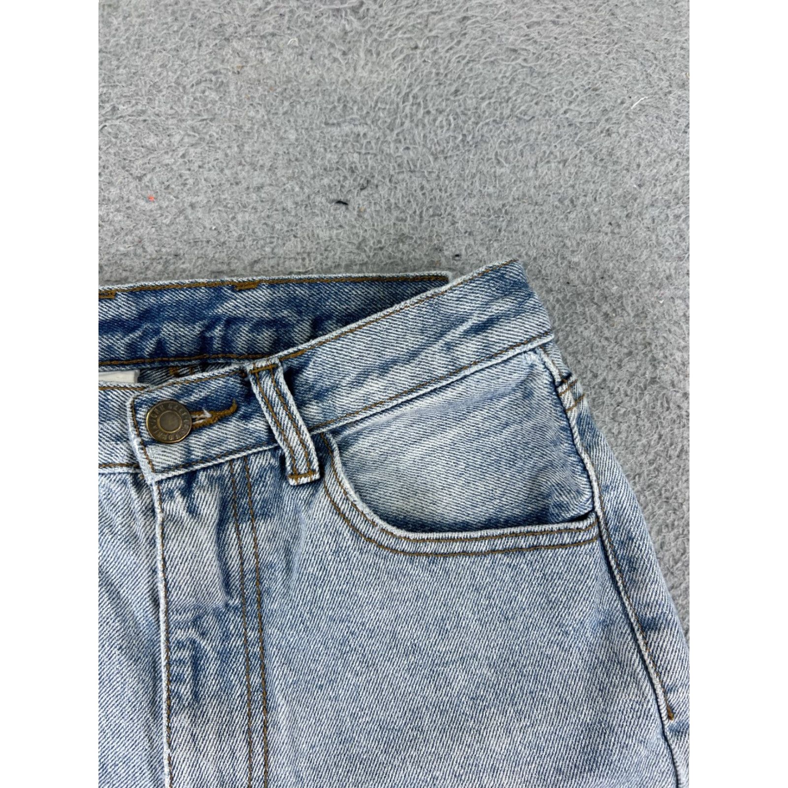 Denime VINTAGE J Galt Shorts Womens Small Blue Denim Cutoff Low Rise Cotton Distressed 22x3 Size 28" / US 6 / IT 42 - 5 Thumbnail