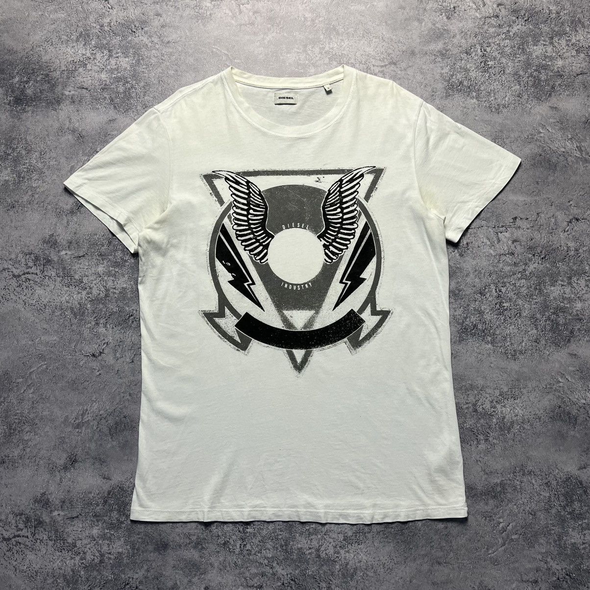 Diesel Vintage Diesel Big Central Logo Tee Streetwear Y2K Designer Size US L / EU 52-54 / 3 - 1 Thumbnail