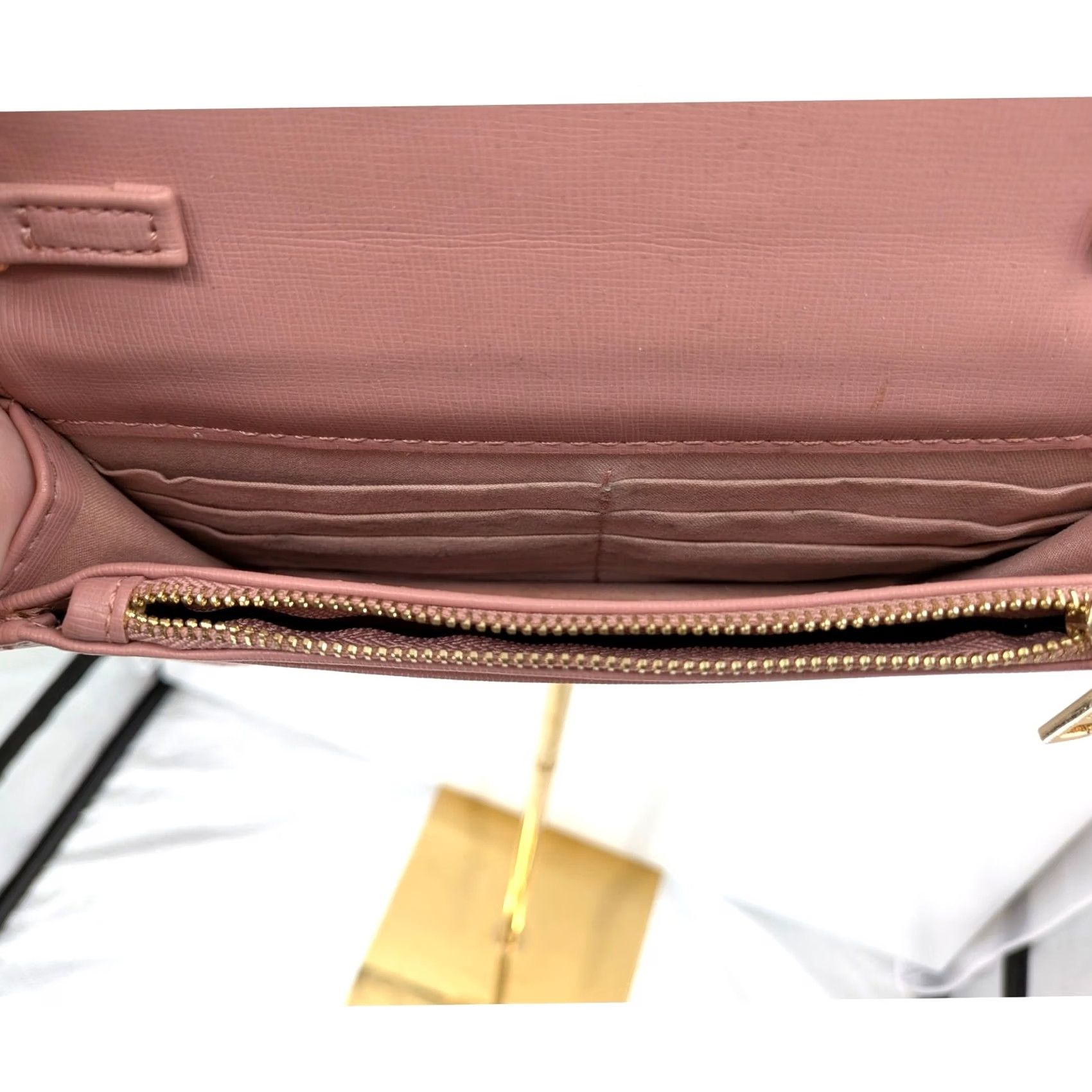 Bebe VINTAGE Bebe Crossbody Wallet Bag Blush Pink Embossed Logo Size ONE SIZE - 7 Thumbnail