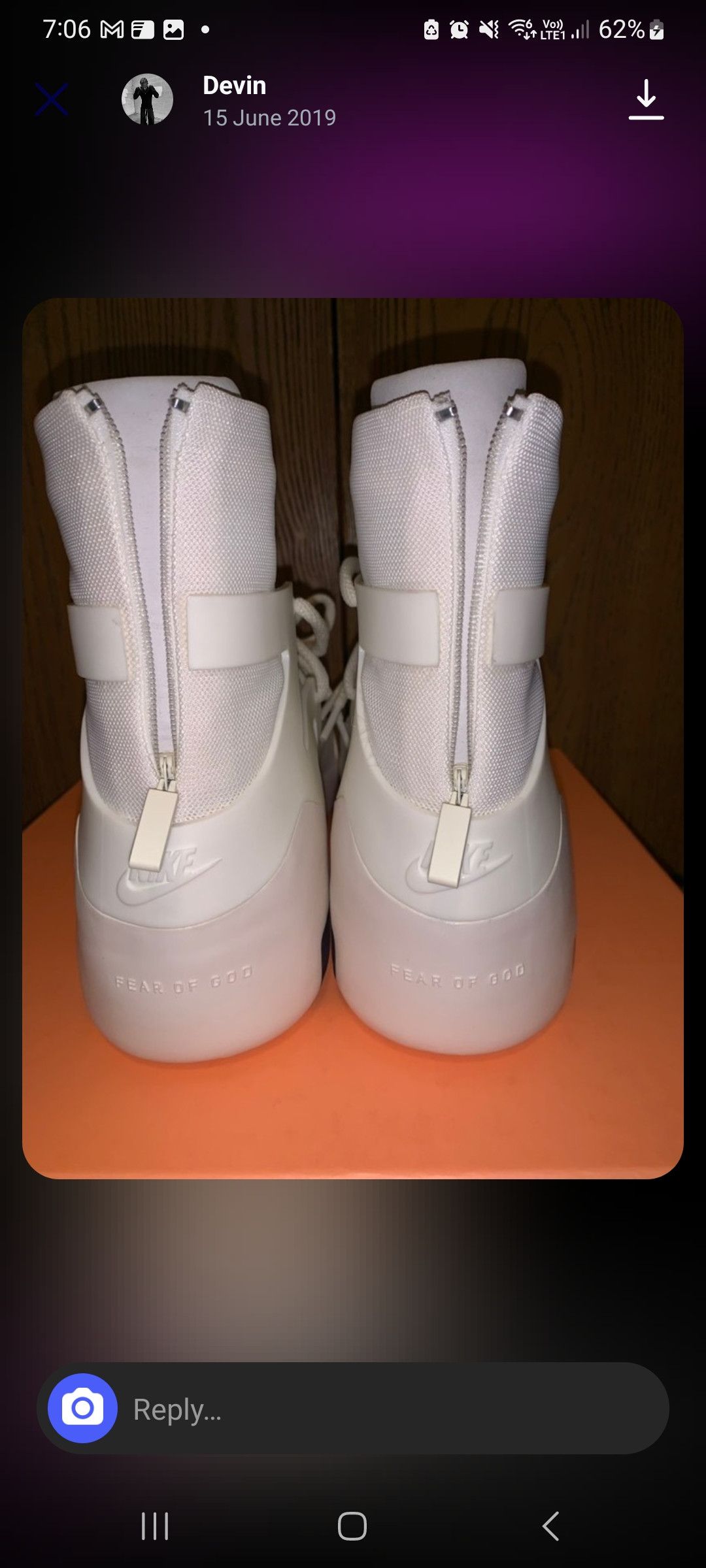 Fear of God × Nike Nike Fear of God Sail Size US 10 / EU 43 - 7 Thumbnail