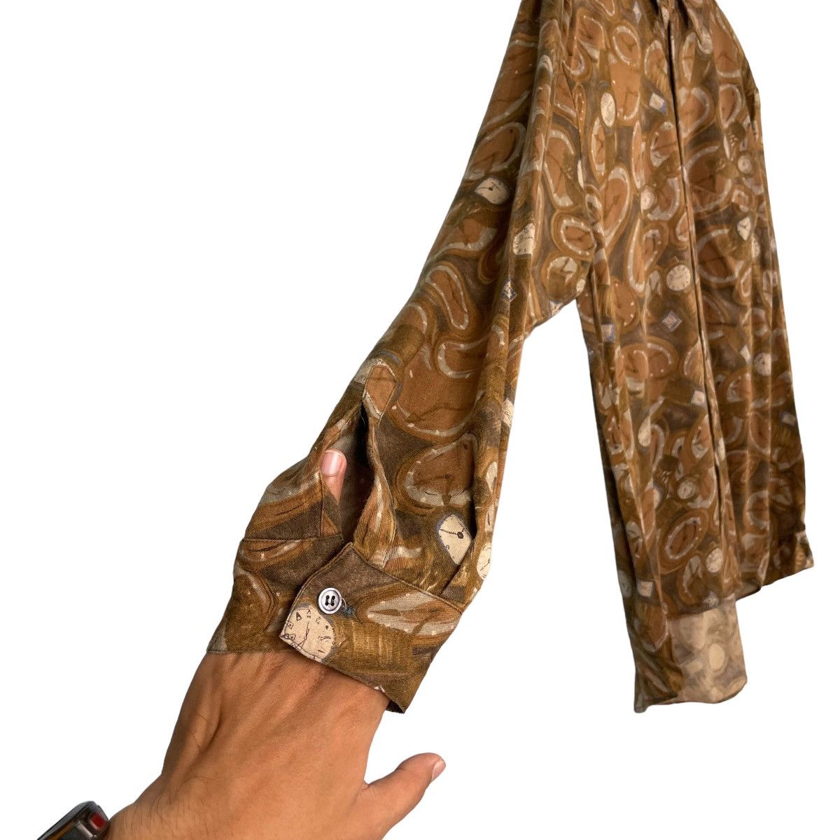 Mila Schon Vintage Schon AOP Clocks Long Sleeve Shirt Size US M / EU 48-50 / 2 - 9 Thumbnail