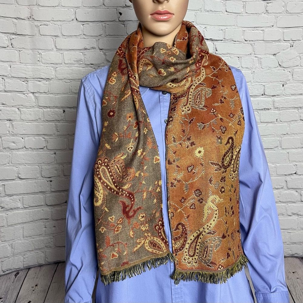 Other Paisley Viscose Brown Scarf Size ONE SIZE - 7 Thumbnail