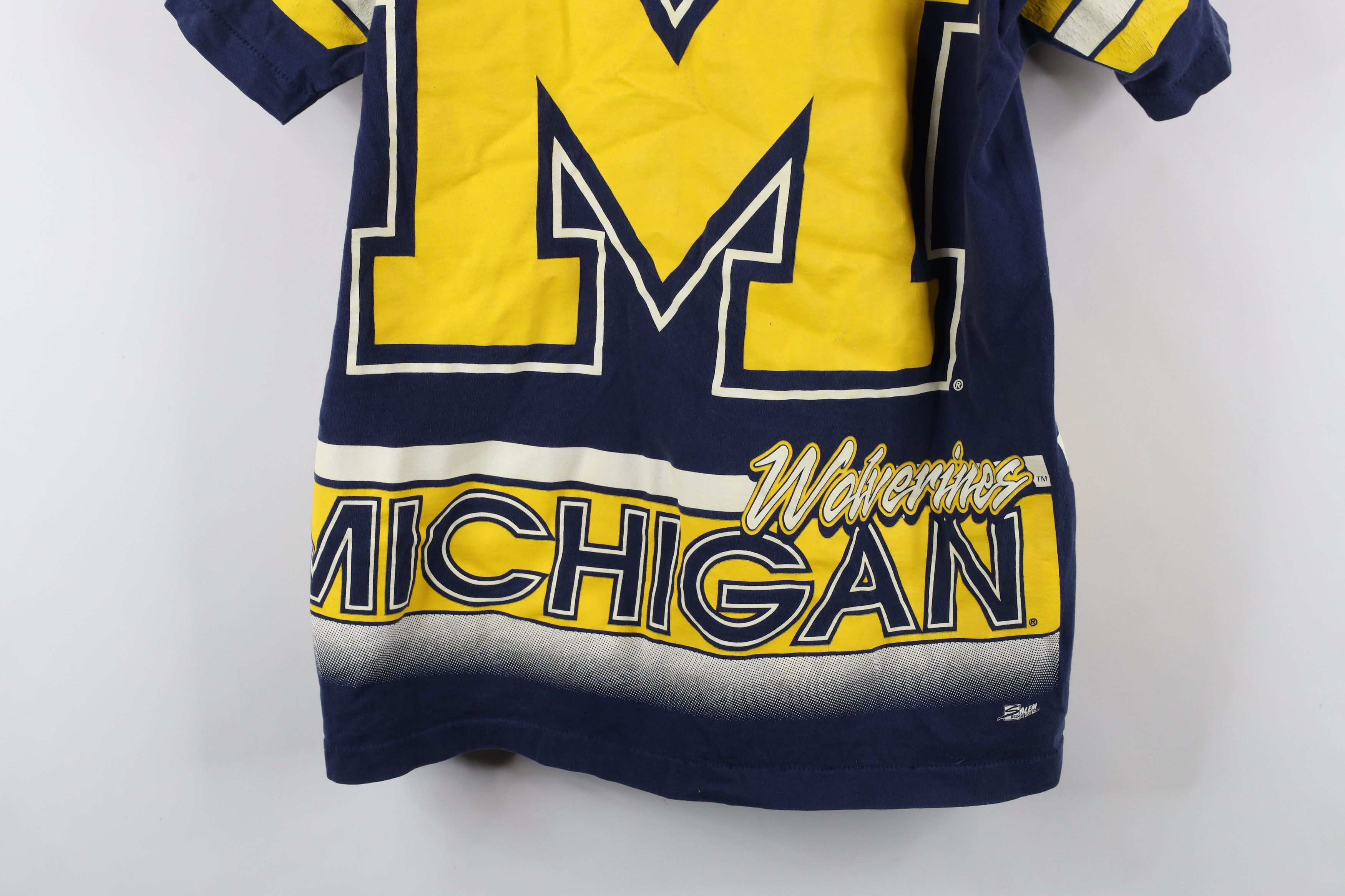 Vintage Vintage 90s Over Print University of Michigan T-Shirt USA Size US L / EU 52-54 / 3 - 3 Thumbnail
