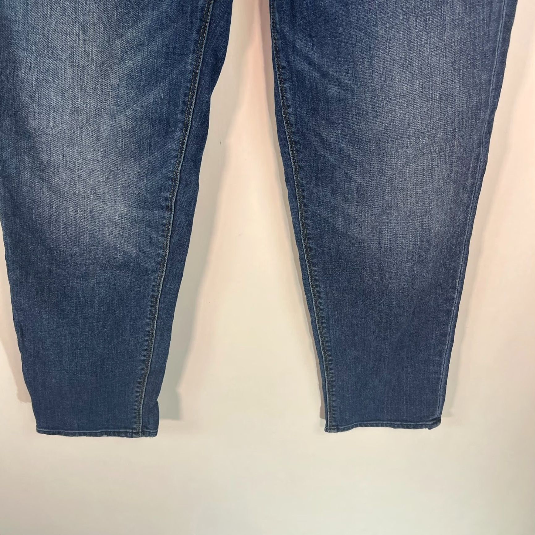 Lands' End Lands' End Womens Low Rise Denim Jeans Size 6 30x27 Blue 5-Pocket Design Zip Closure Straight Cuffed 27 in Cotton Blend Regular Size 28" / US 6 / IT 42 - 4 Thumbnail