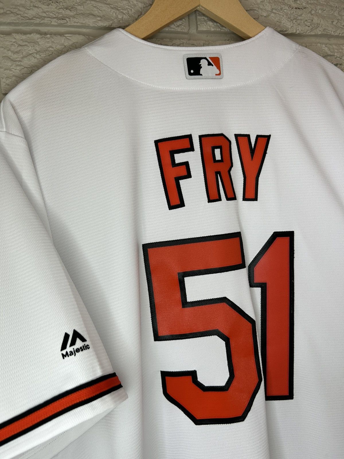 MLB × Majestic Majestic Baltimore Orioles Paul Fry Baseball Jersey Size US L / EU 52-54 / 3 - 9 Thumbnail