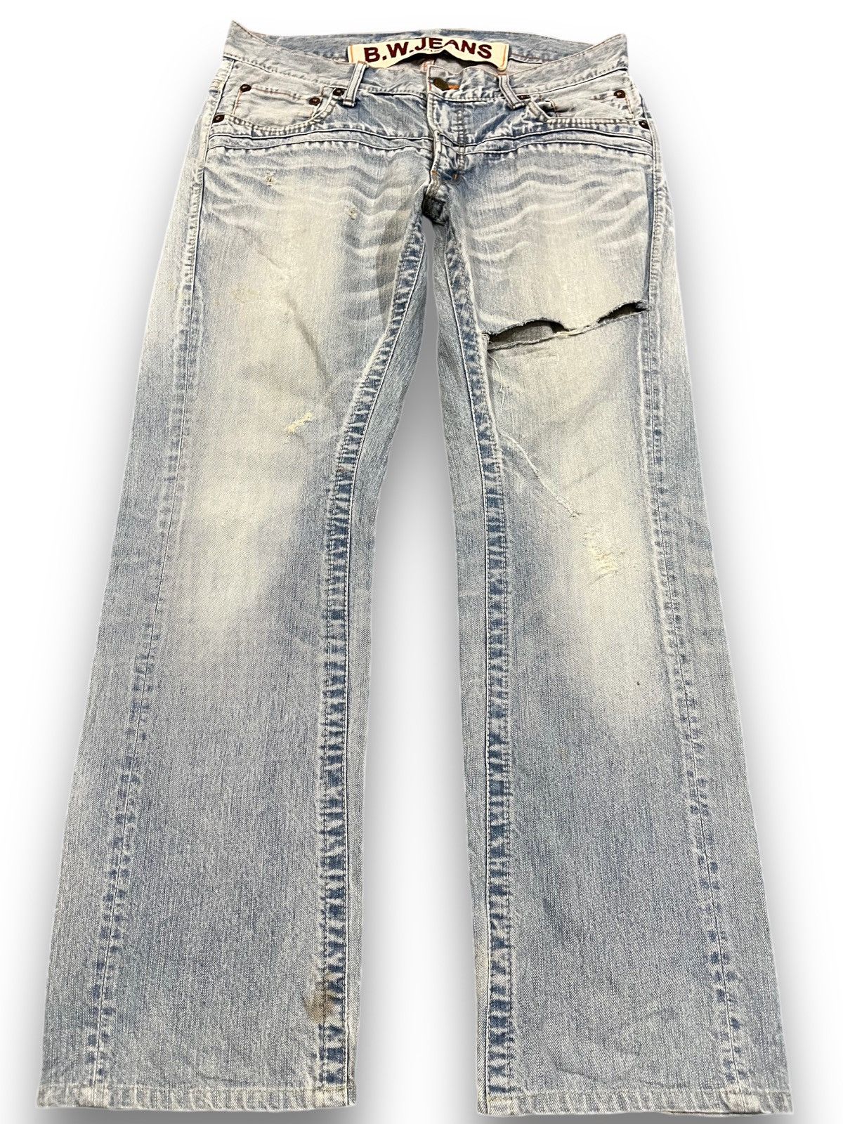 Blue Blue Japan × Le Grande Bleu (L.G.B.) Vintage Blue Way Faded Distressed Denim Size US 34 / EU 50 - 1 Thumbnail