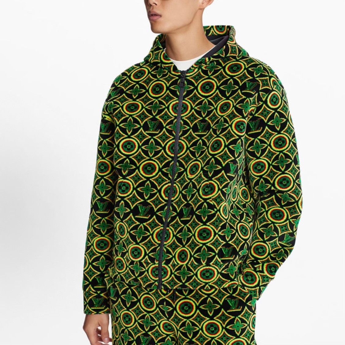 Louis Vuitton Louis Vuitton Green Hoodie l Men Size US L / EU 52-54 / 3 - 1 Thumbnail
