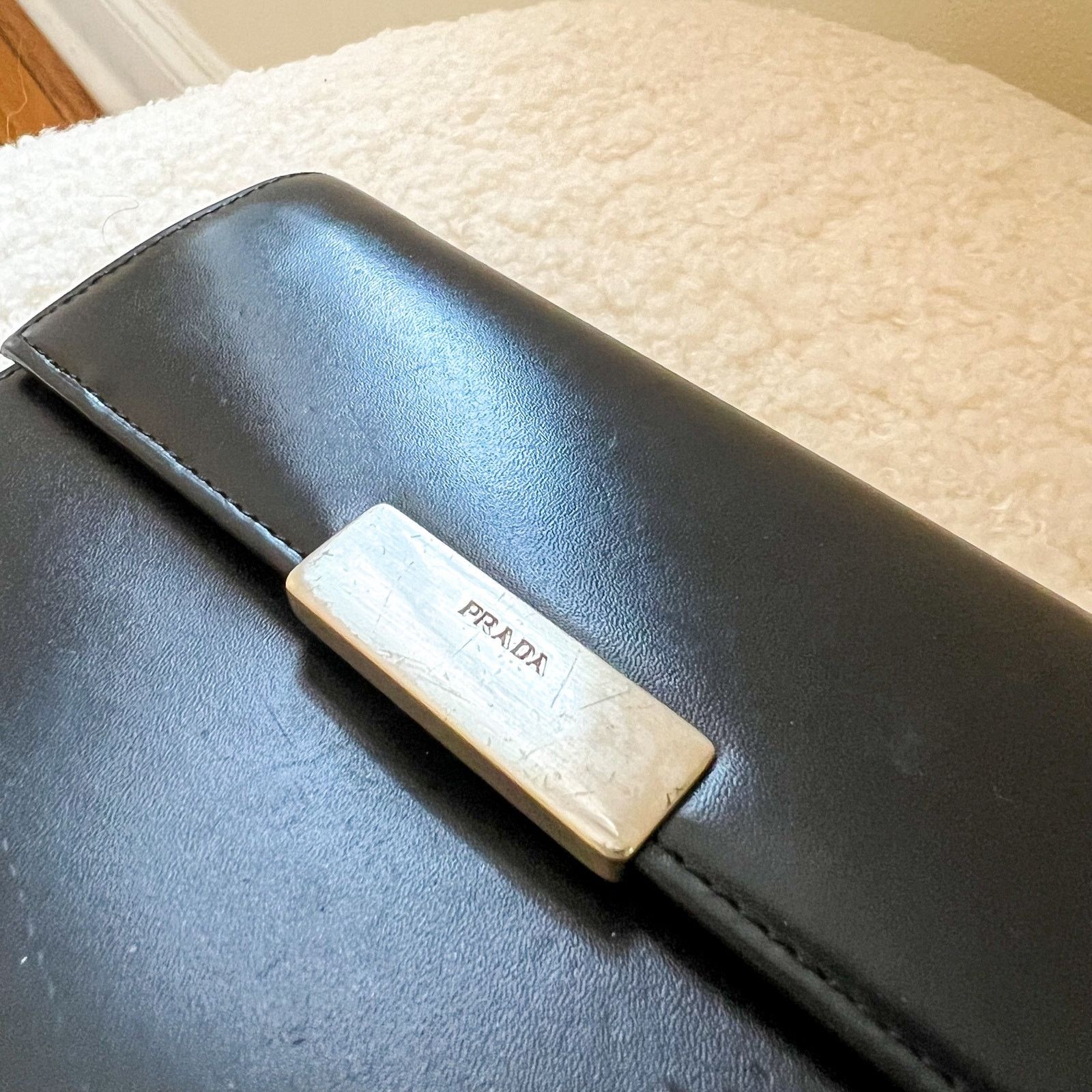 Prada PRADA Black Leather Wallet Size ONE SIZE - 2 Thumbnail