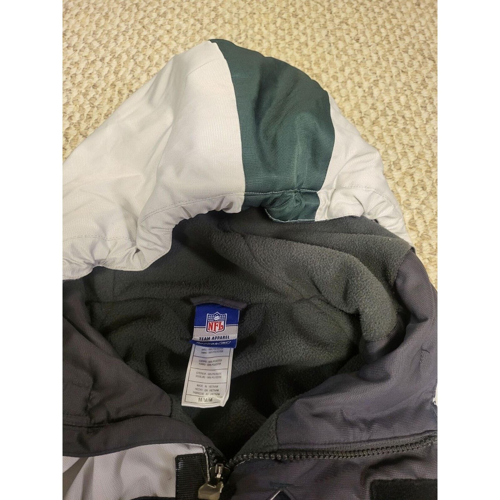 Reebok NY Jets NFL Reebok Mens Size Medium Jacket With Hood Size US M / EU 48-50 / 2 - 6 Thumbnail