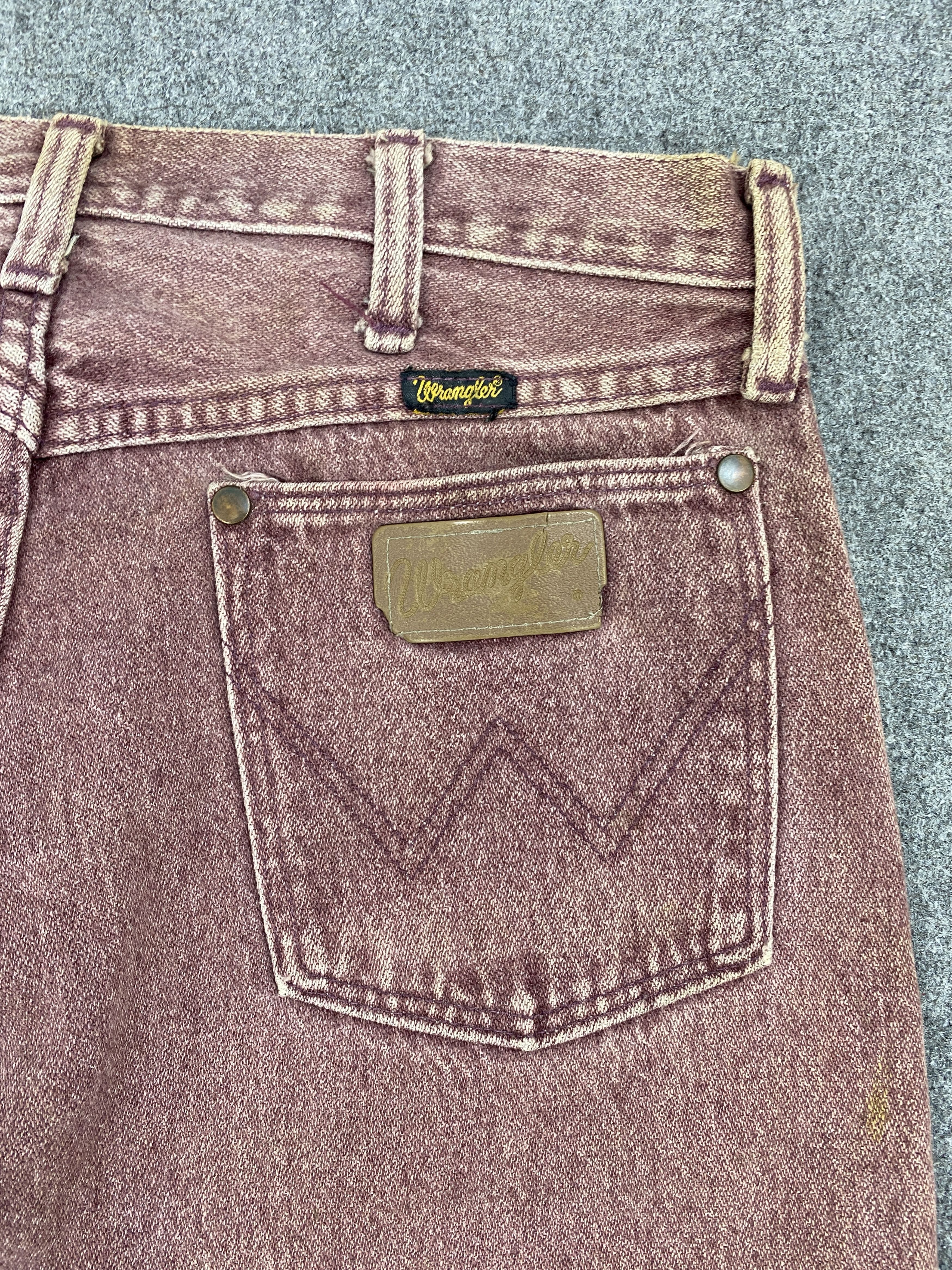 Vintage × Wrangler Vintage Wrangler Maroon Denim Jeans Size US 30 / EU 46 - 13 Thumbnail