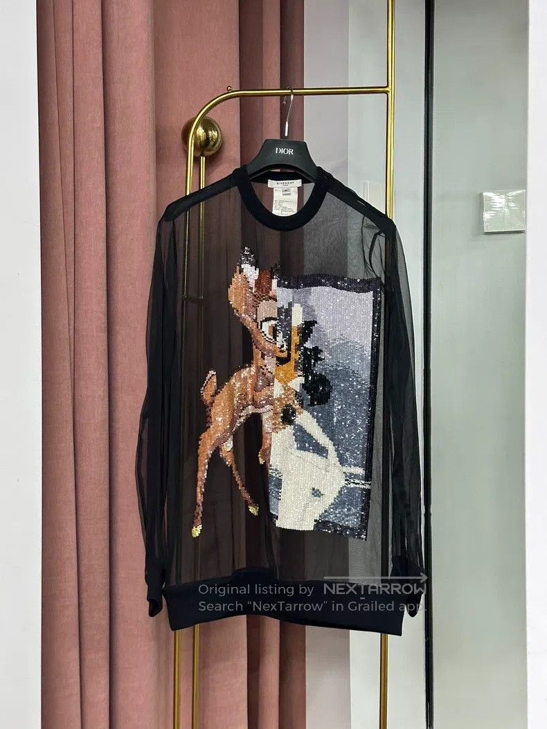 Givenchy Givenchy Glitter Deer Long Sleeve Top Size US S / EU 44-46 / 1 - 1 Thumbnail