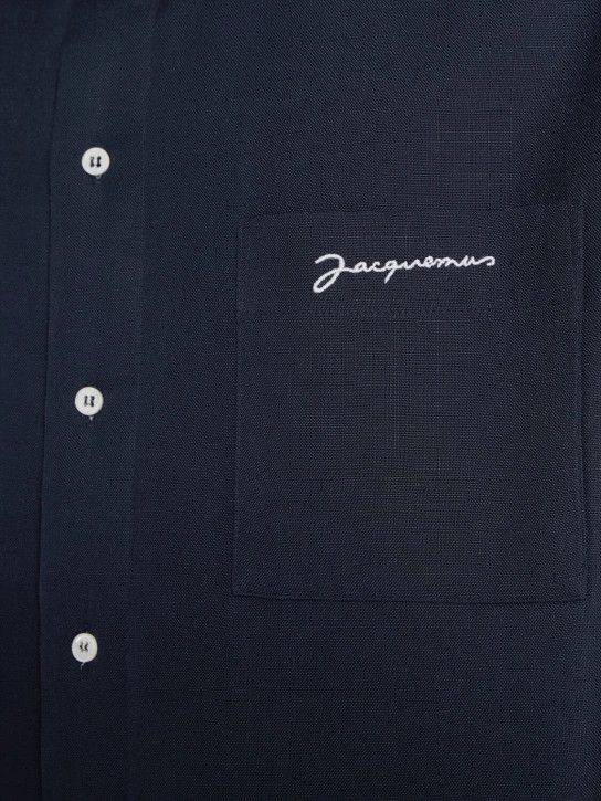 Jacquemus o1lsvrm0425 La Chemise Boulanger Button-Up Jacket in Navy Size US M / EU 48-50 / 2 - 6 Thumbnail