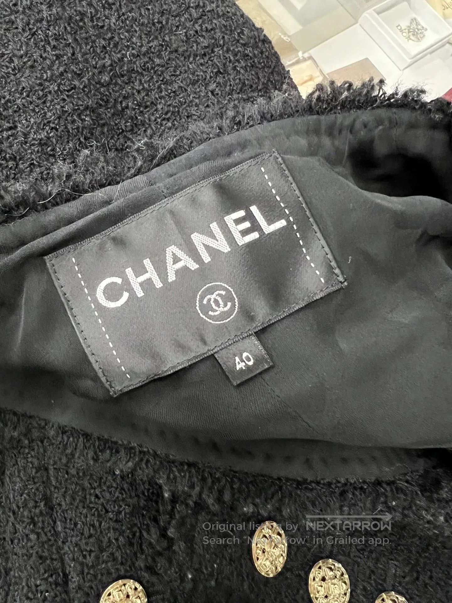 Chanel Chanel Rue Cambon Black Gold Jacket. Size US L / EU 52-54 / 3 - 4 Thumbnail