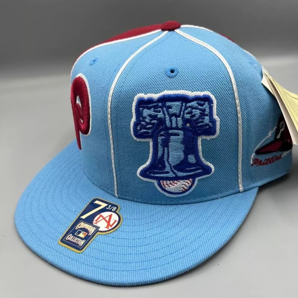 American Needle × Vintage Philadelphia Phillies Hat Men 7 3/8 American Needle Fitted Size ONE SIZE - 3 Thumbnail