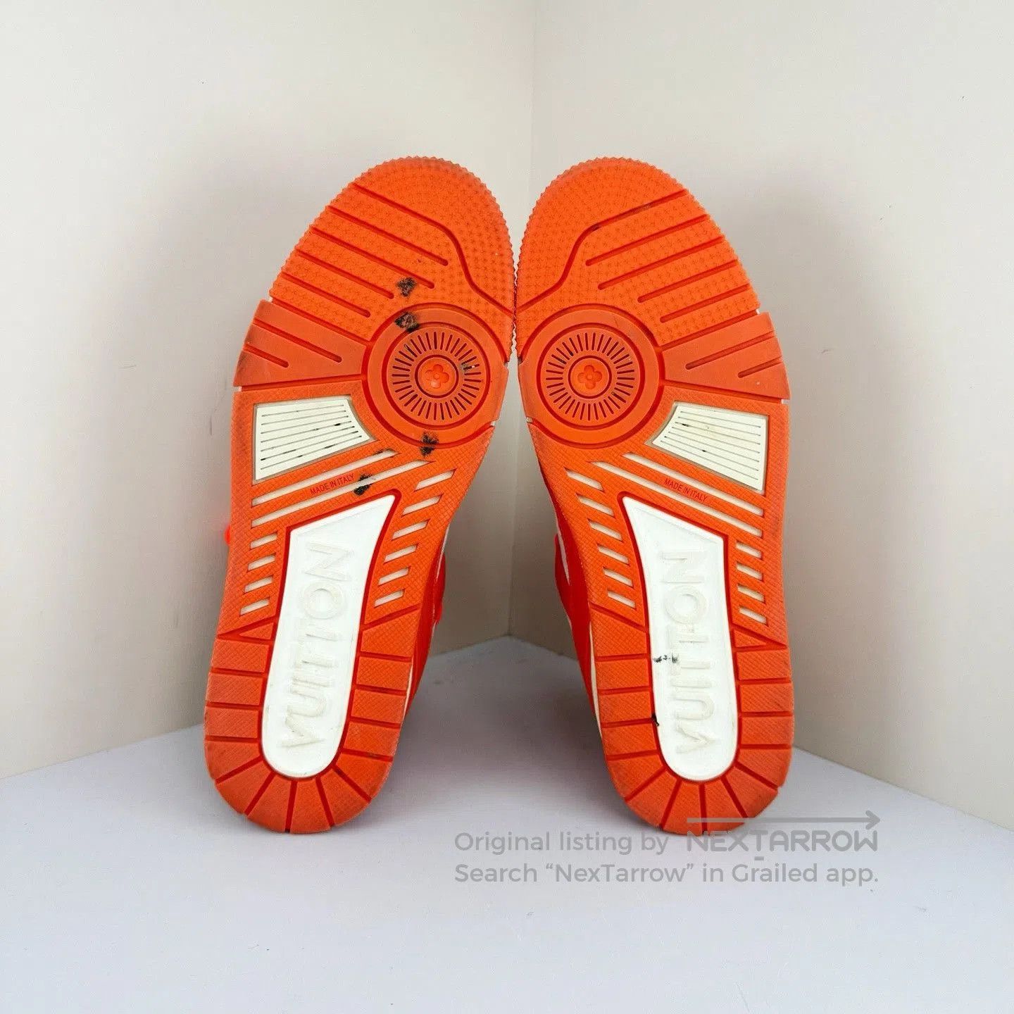 Louis Vuitton Louis Vuitton White Orange Trainer Sneakers. Size US 8 / EU 41 - 5 Thumbnail