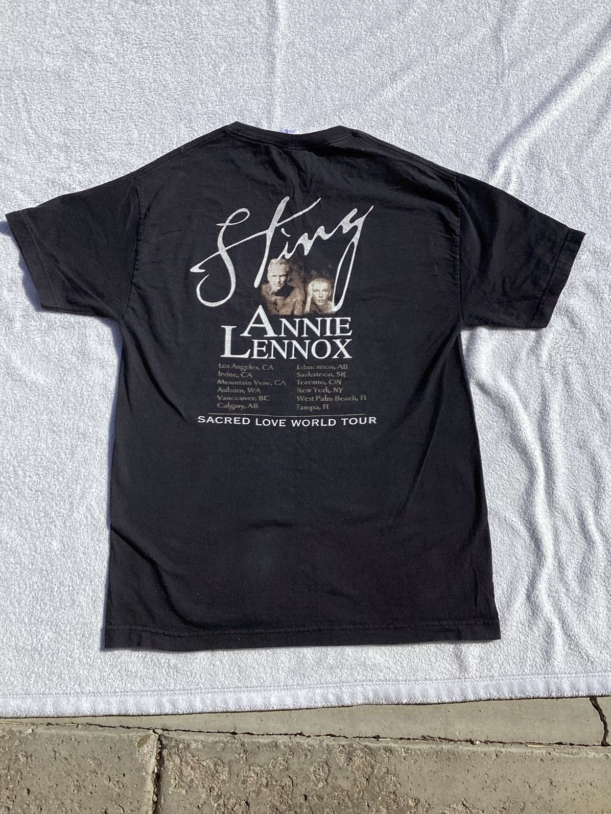 AAA Vtg ‘03 sting sacred love world tour w/ Annie Lennox band Te Size US L / EU 52-54 / 3 - 2 Thumbnail