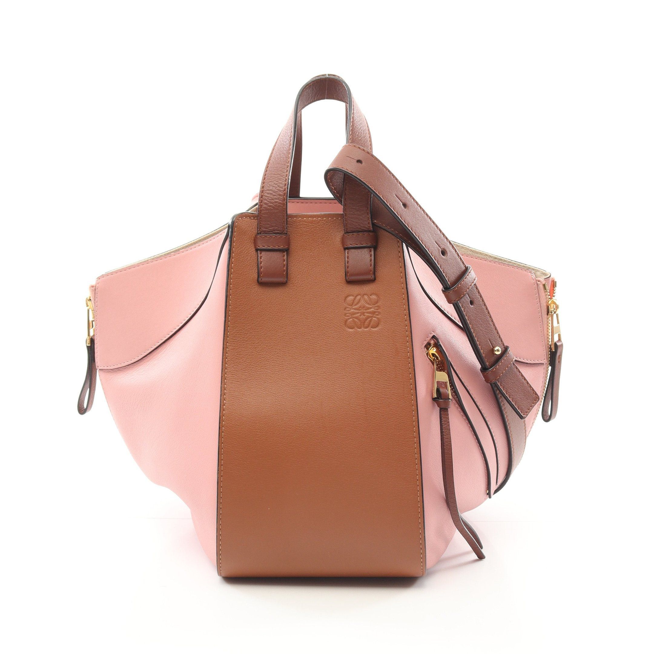 Loewe Loewe Hammock Small Handbag Leather Pink Brown Size ONE SIZE - 1 Thumbnail