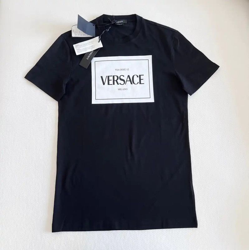 Versace Versace Black Cotton Graphic Short Sleeve T-Shirt 0089 Size US XS / EU 42 / 0 - 1 Thumbnail